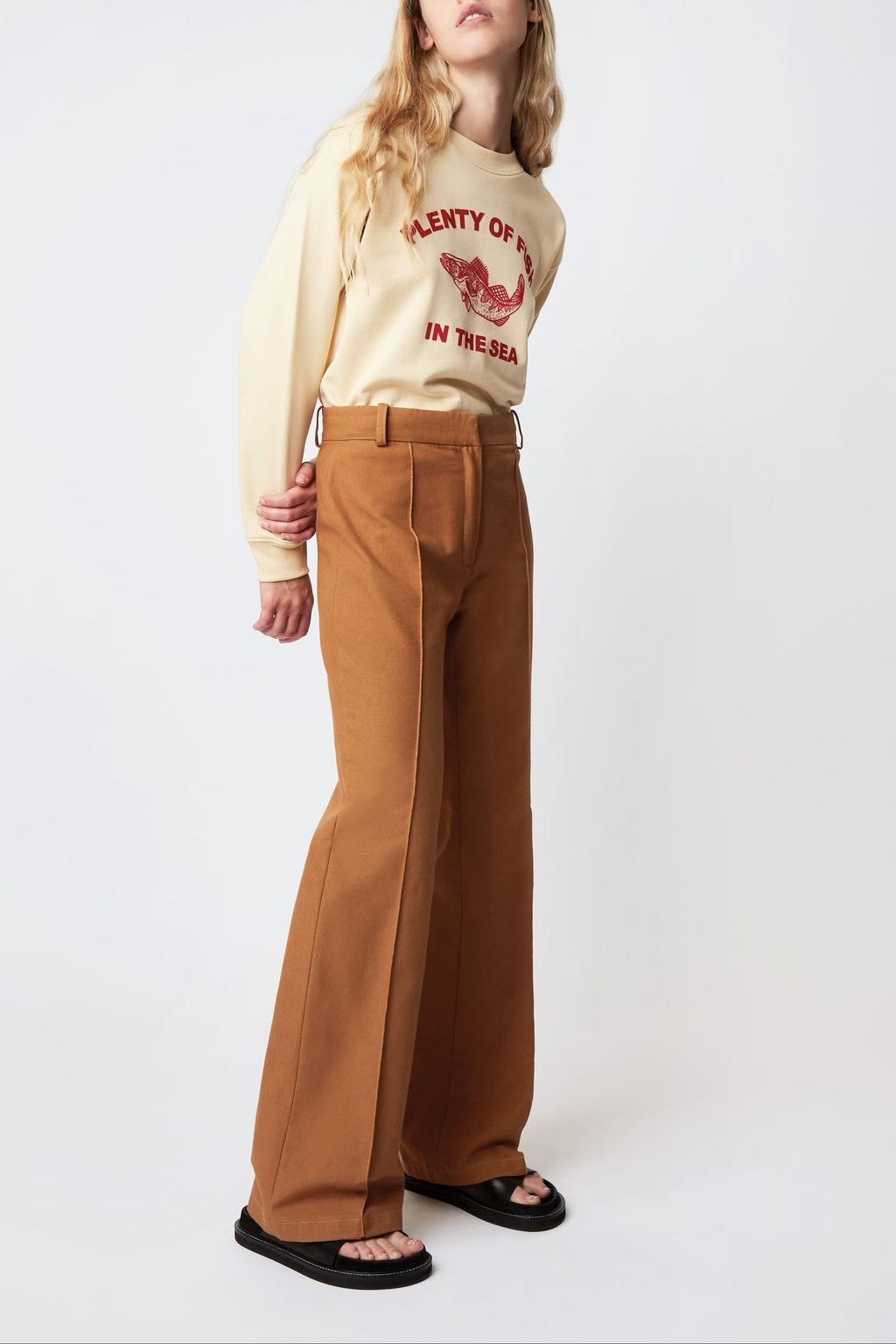 JOHN DRUGSTORE CARAMEL TROUSERS