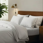 Annecy - Pillowcase - Cotton Sateen - Grey / White