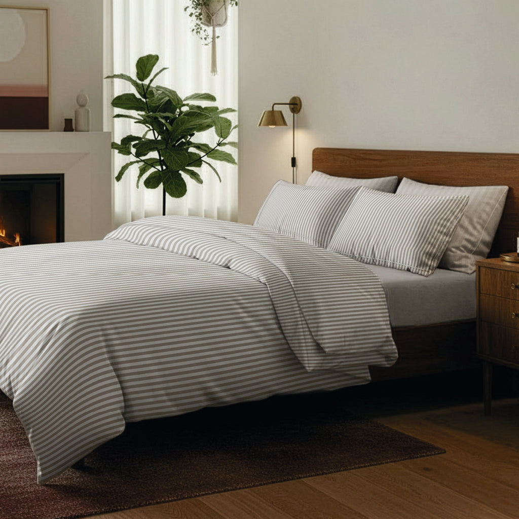 Sorbonne Sheet Set - Cotton Percale - Taupe