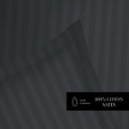 Dobby Stripe Woven - Flat Sheet - Cotton Satin - Grey 03