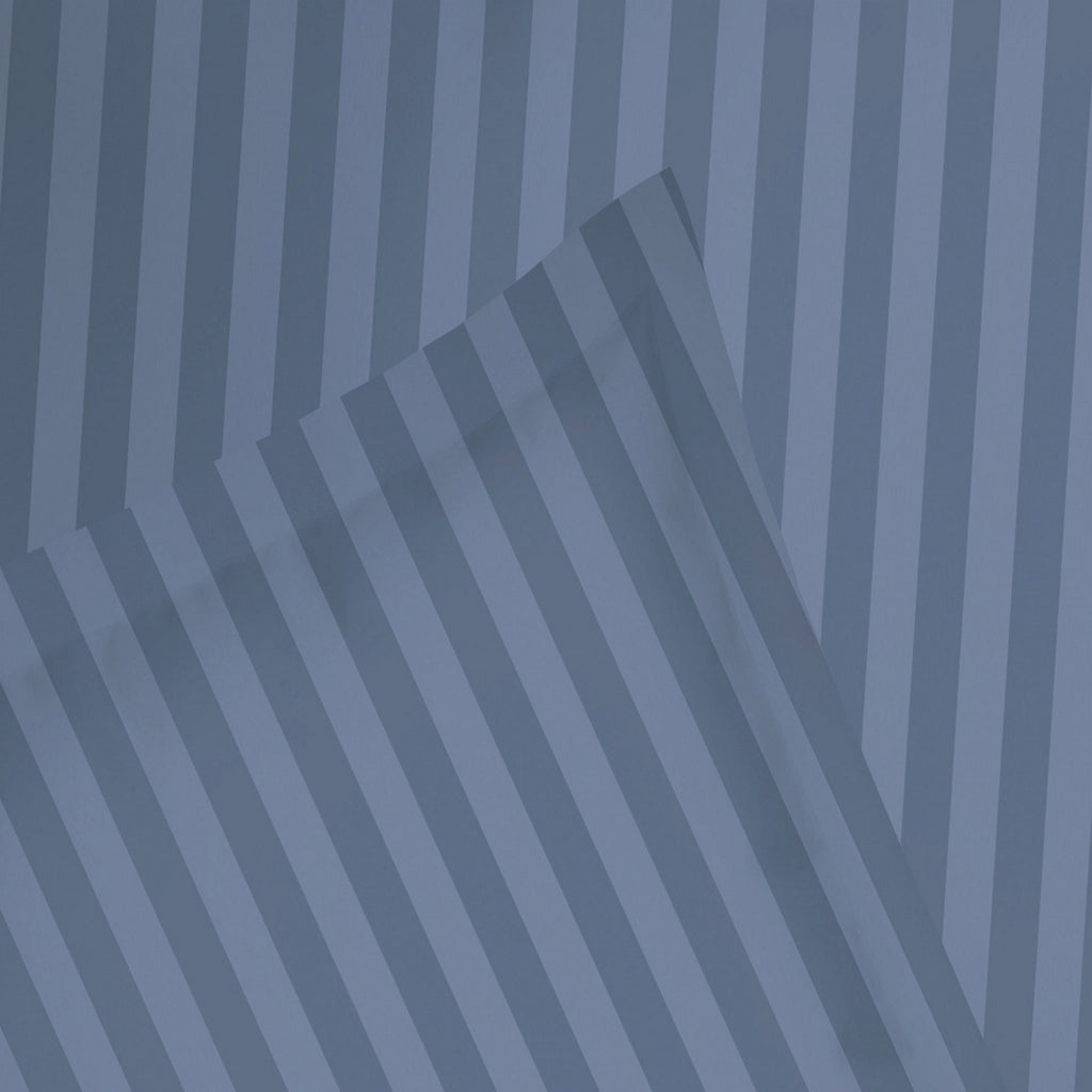 Dobby Stripe Woven - Juego De Sábanas - Satén De Algodón - Azul 06