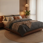Dobby Stripe Woven - Duvet Cover + Pillowcase - Cotton Sateen - Grey 02