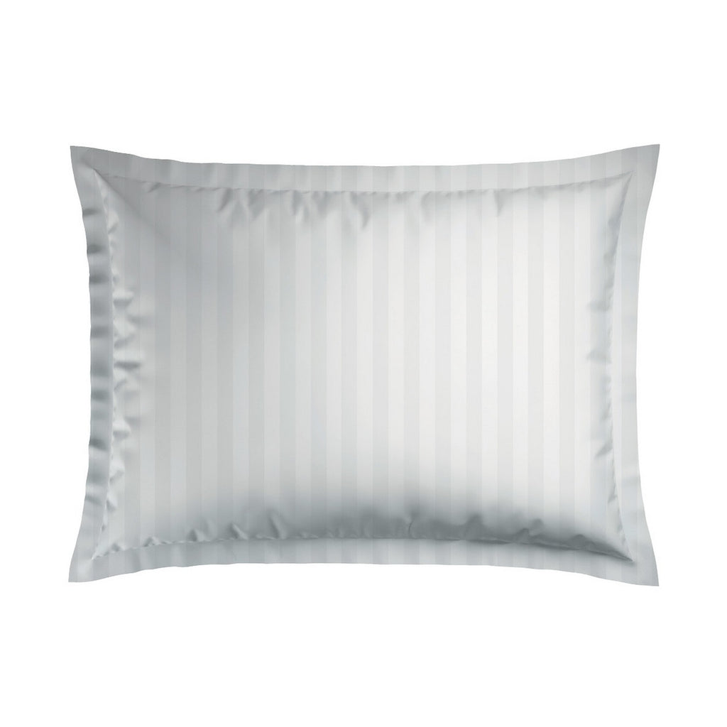 Dobby Stripe Woven Sheet Set - Pillowcase - Cotton Sateen - White 01