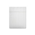 Dobby Stripe Woven - Flat Sheet - Cotton Satin - White 01