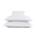 Dobby Stripe Woven - Juego De Sábanas - Satén De Algodón - Blanco 01
