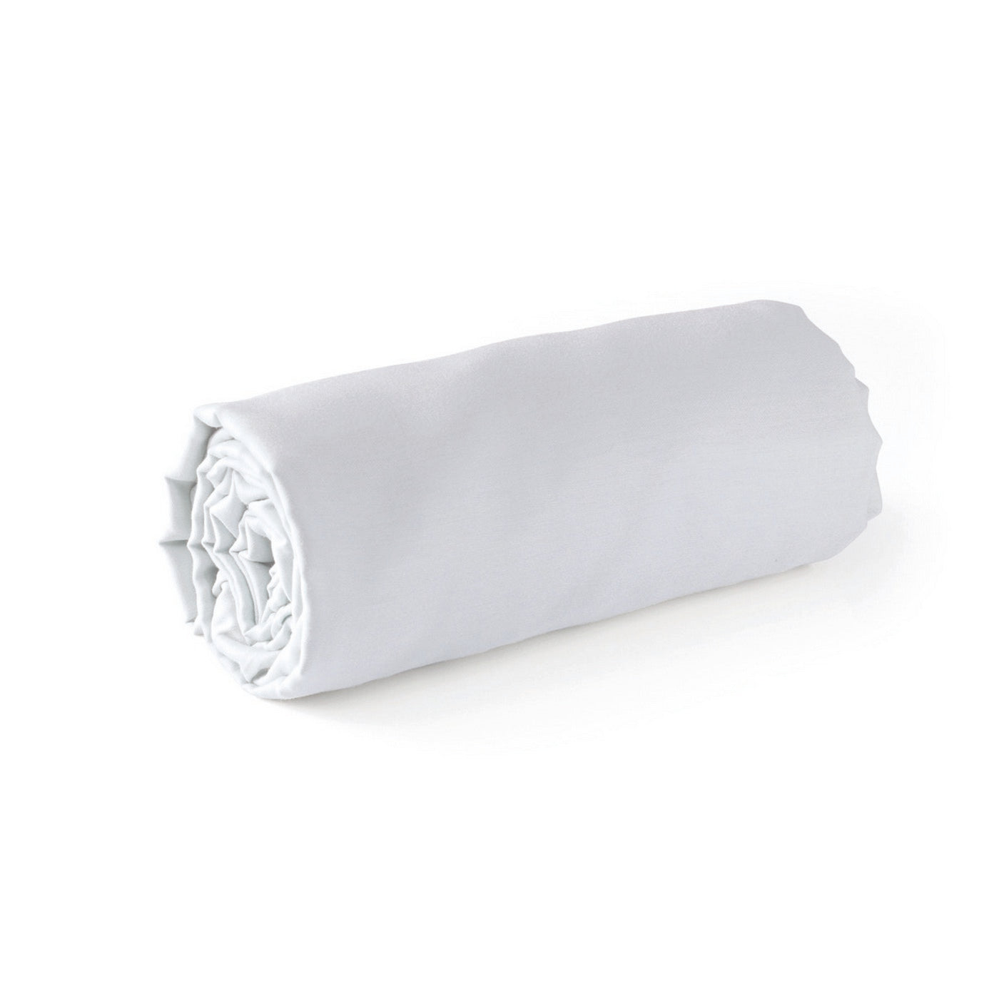 Uni - Drap-Housse - Satin De Coton - Blanc 01