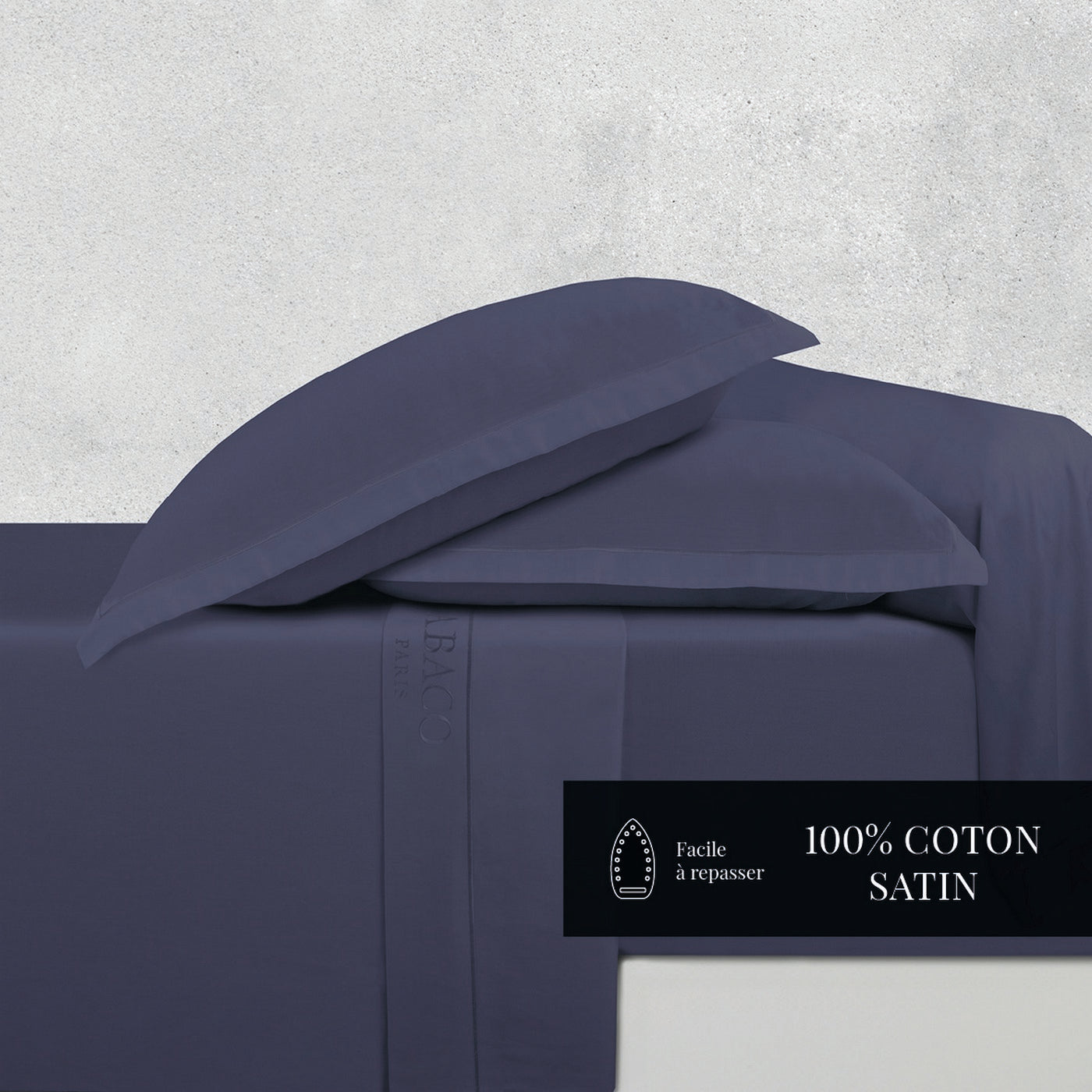 Uni 1 Baratta - Drap Plat - Satin De Coton - Bleu 06