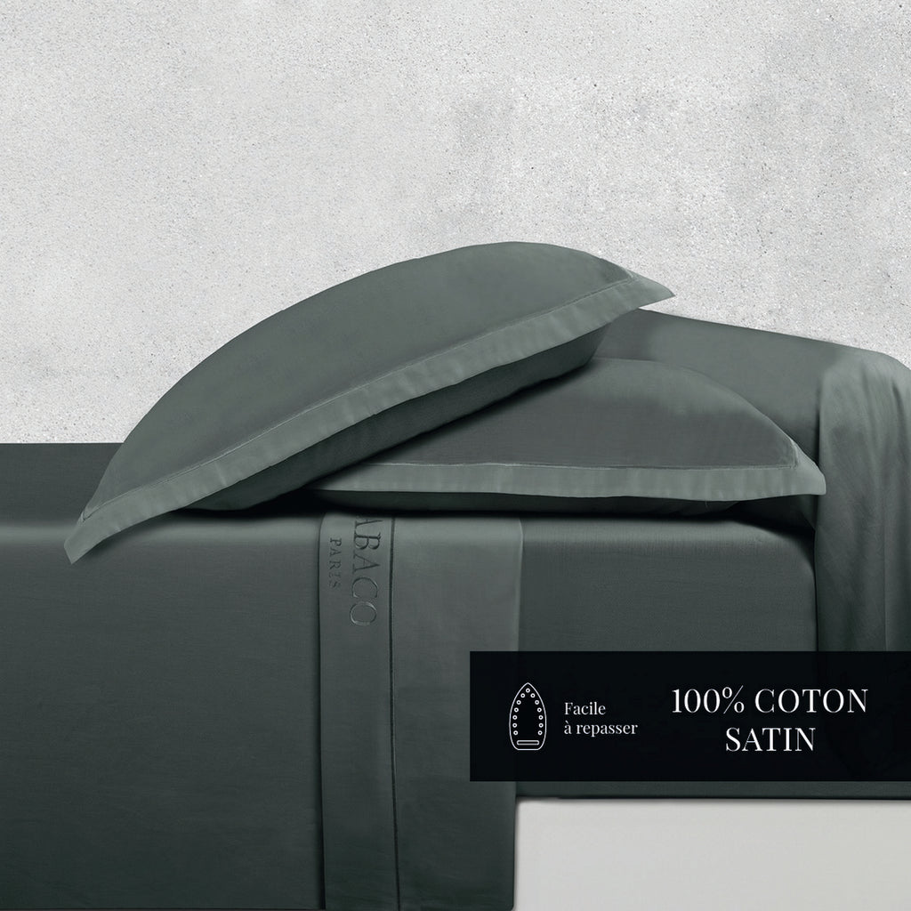 Uni 1 Baratta - Taie D'Oreiller - Satin De Coton - Gris 02