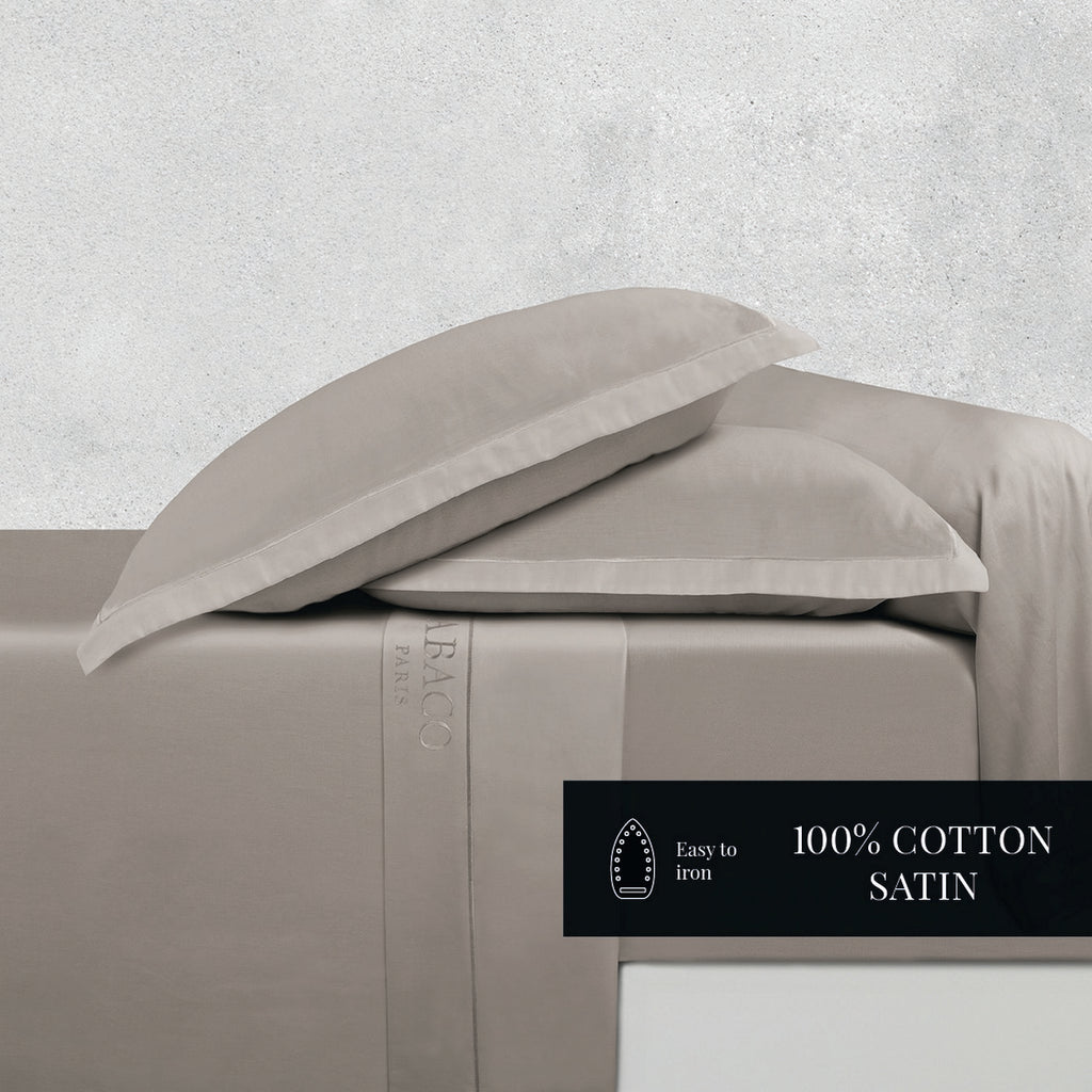 Uni 1 Baratta - Drap Plat - Satin De Coton - Taupe 01