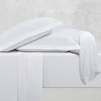 Uni 1 Baratta - Bolster Pillowcase - Cotton Sateen - White 01