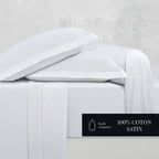 Uni 1 Baratta - Bolster Pillowcase - Cotton Sateen - White 01