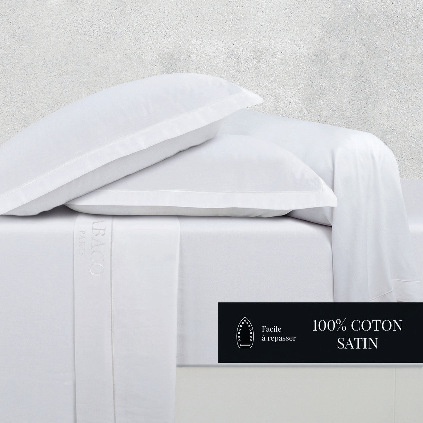 Uni 1 Baratta - Bolster Pillowcase - Cotton Sateen - White 01