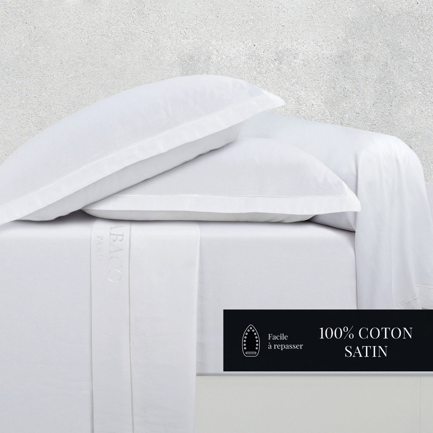 Uni 1 Baratta - Drap Plat - Satin De Coton - Blanc 01
