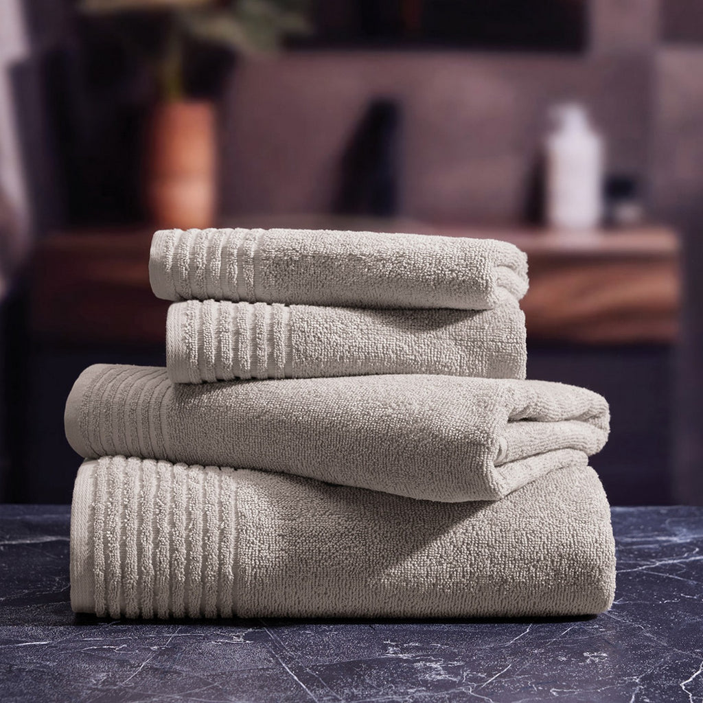 Ecume - Serviette + Drap De Bain Coton Peigné Lt - Sable