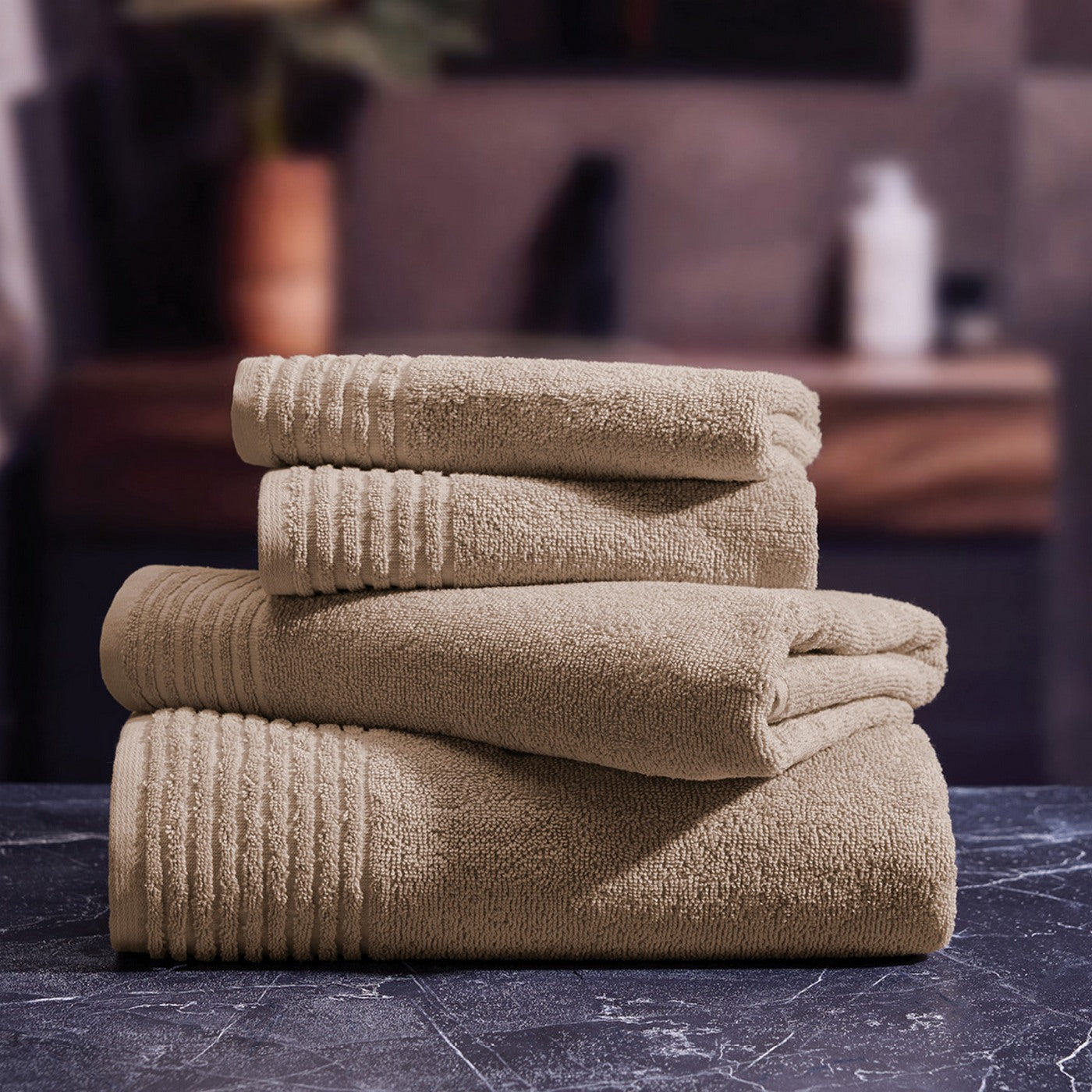Ecume - Combed Cotton Bath Towel Lt - Taupe