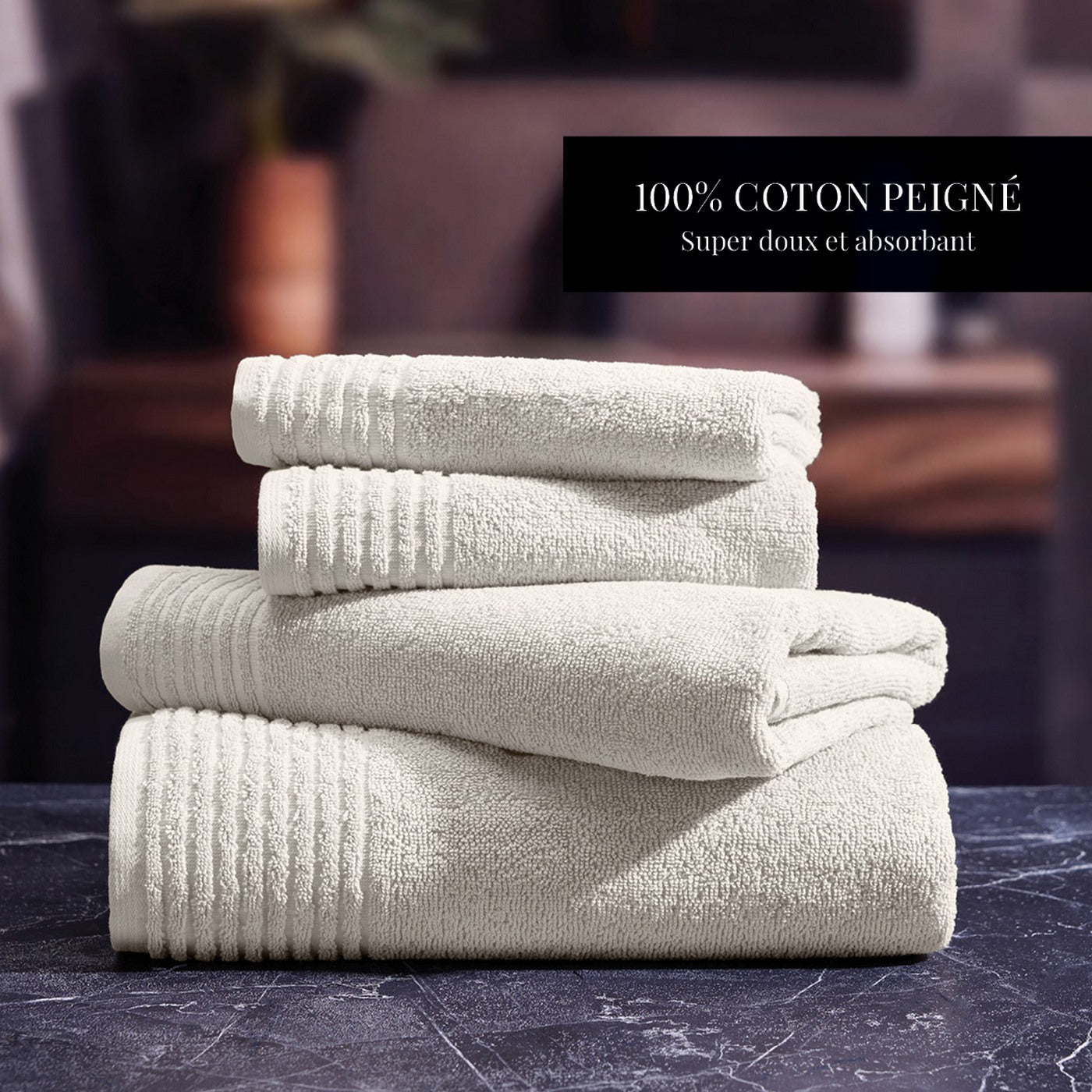 Pattern 18 - Cotton Bath Mat - White