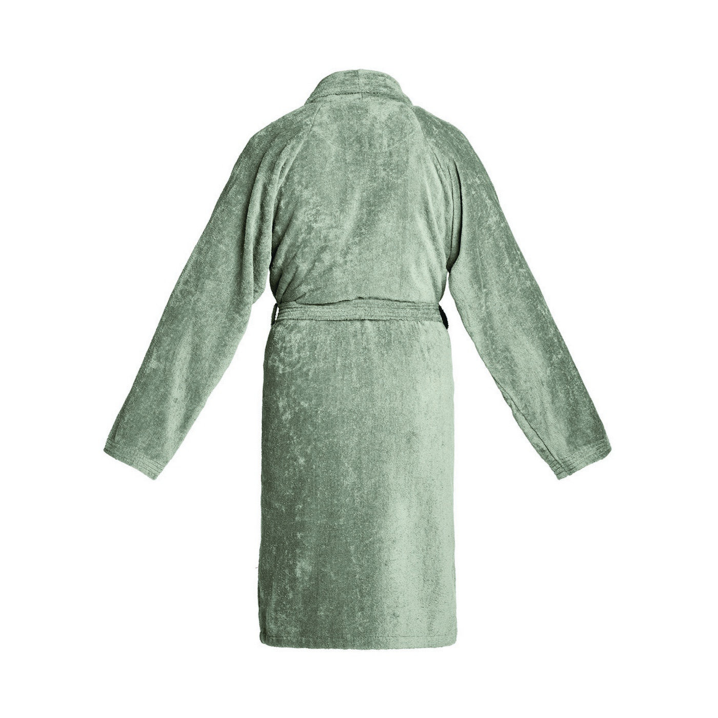Uni - Peignoir À Col Châle Velours De Coton - Vert Sauge