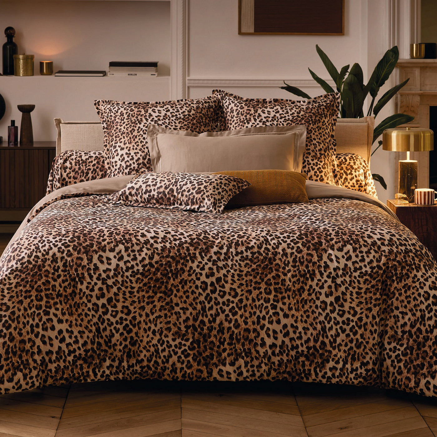Fauve - Duvet Cover + Pillowcase - Cotton Sateen - Light Brown