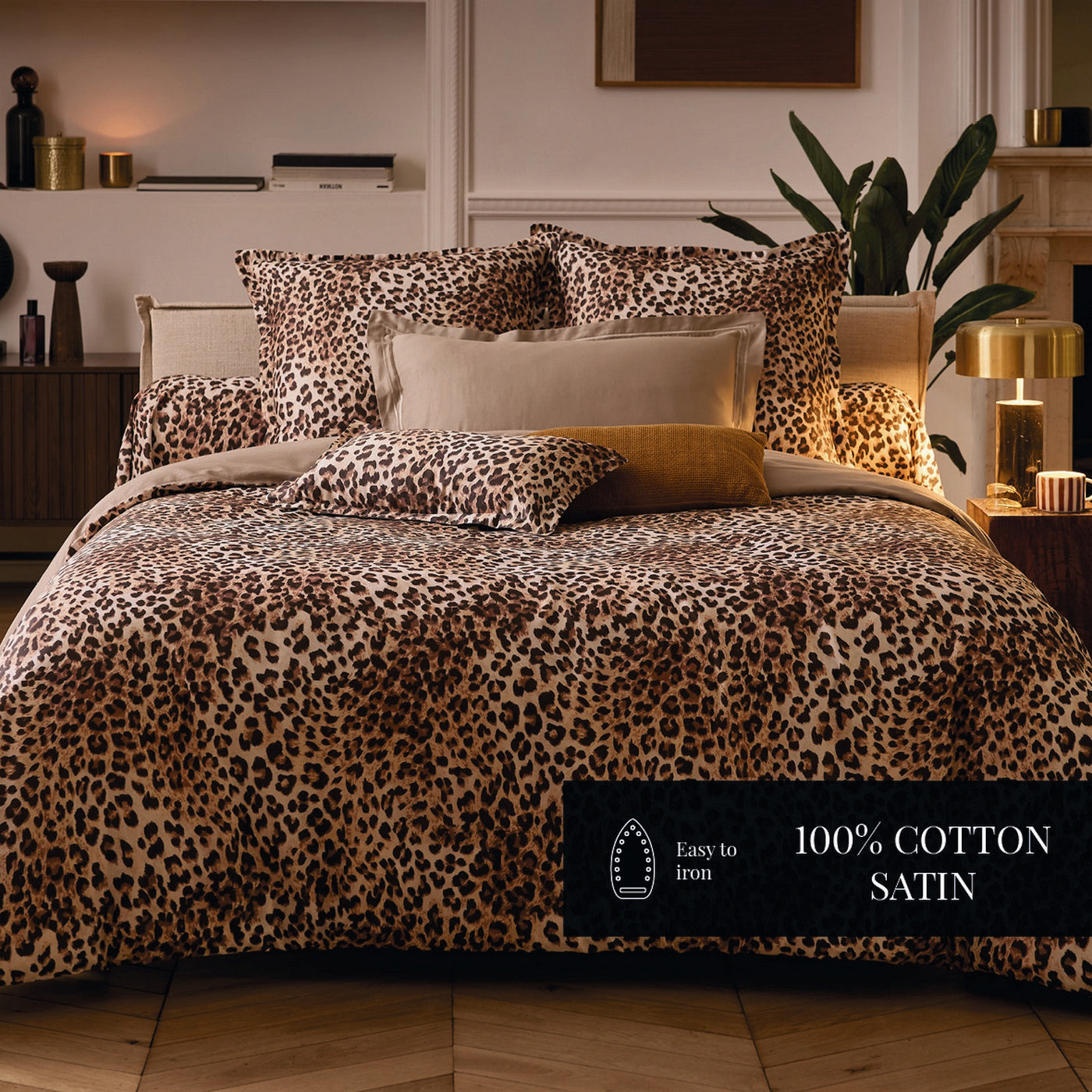 Fauve - Duvet Cover + Pillowcase - Cotton Sateen - Light Brown