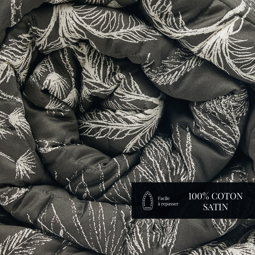 Wild - Bedspread - Cotton Sateen - Black