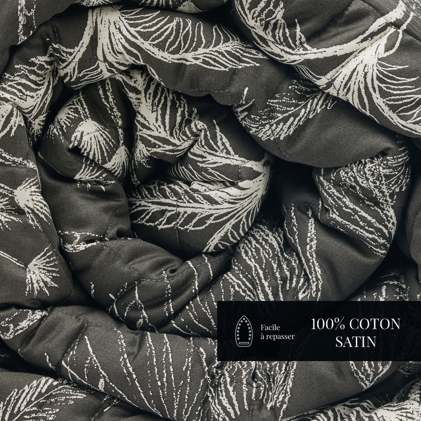 Wild - Bedspread - Cotton Sateen - Black