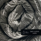 Wild - Édredon Avec Glands - Satin De Coton - Noir