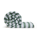 Soline - Couvre-Lit - Satin De Coton - Vert / Bleu