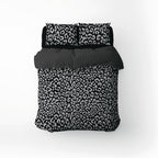 Instinct - Housse De Couette + Taie D'Oreiller - Satin De Coton - Noir