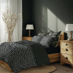 Instinct - Housse De Couette + Taie D'Oreiller - Satin De Coton - Noir