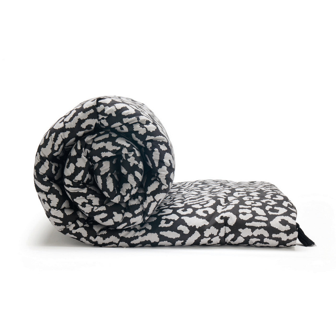 Instinct - Édredon Avec Glands - Satin De Coton - Noir