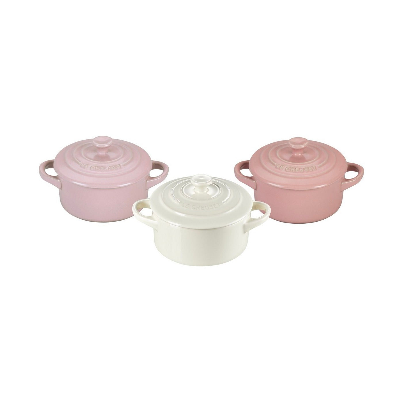 Set 3 Mini-Cocottes - 10 cm - Cerámica - Multicolor