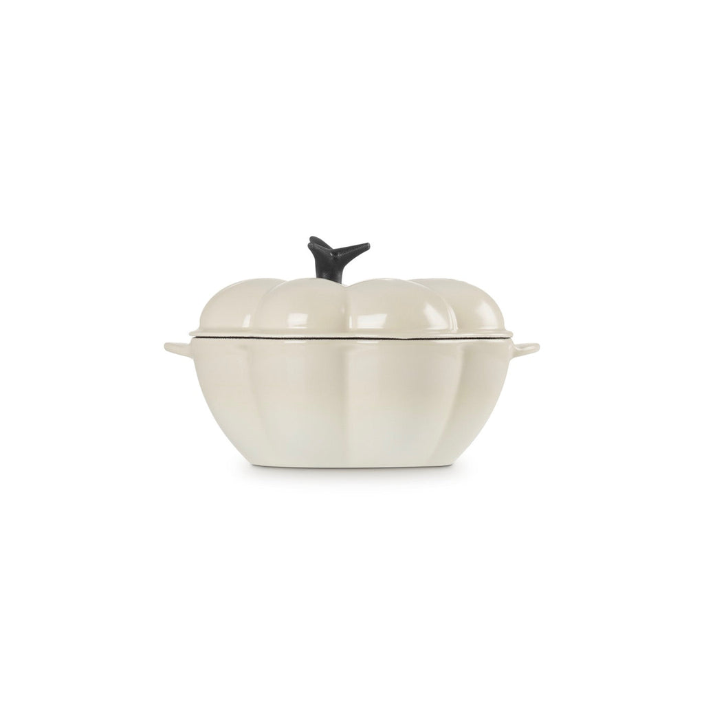 Cocotte Calabaza Tradition - Hierro Fundido Esmaltado 22 cm - Meringue - Botón Fenólico