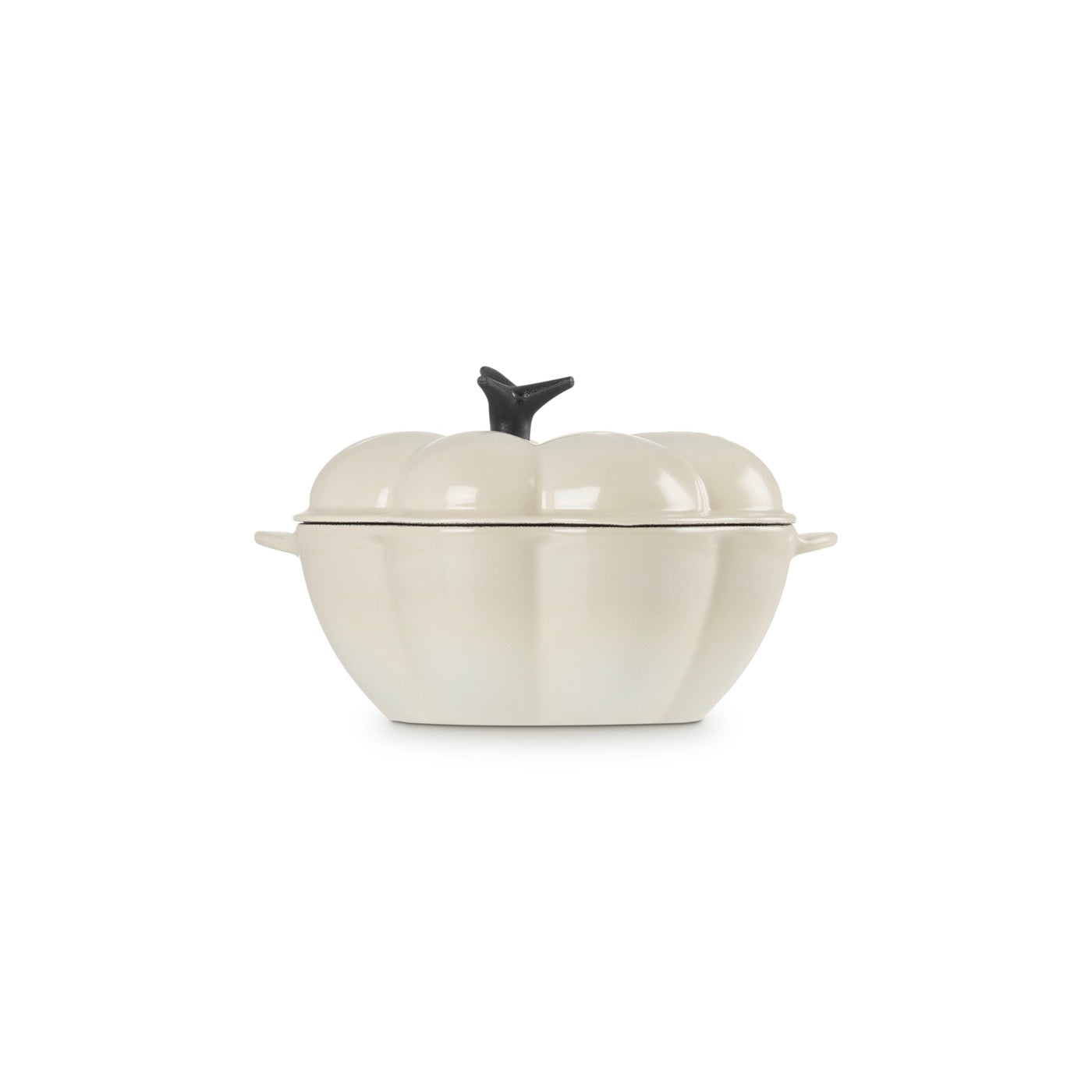 Cocotte Calabaza Tradition - Hierro Fundido Esmaltado 22 cm - Meringue - Botón Fenólico