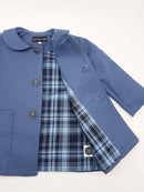 Manteau Olympe Intersaison En Lainage Léger - Bleu