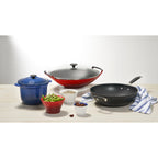 Poêle Wok Anti-Adhérente - Les Forgées - 30Cm - Poignée D'Assistance Silicone
