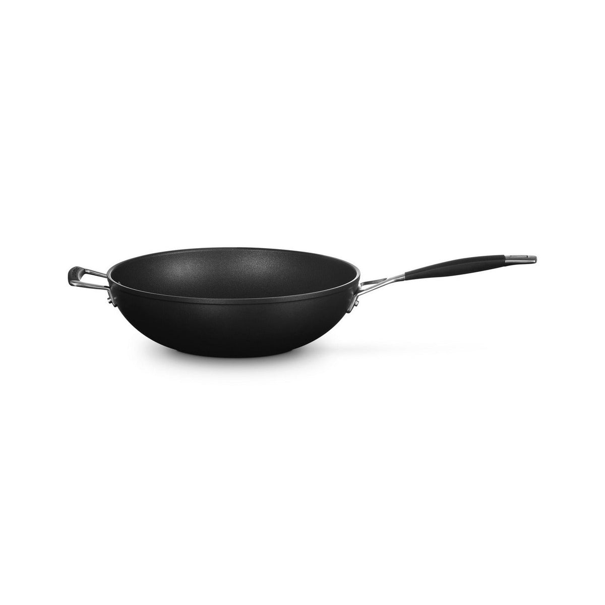 Poêle Wok Anti-Adhérente - Les Forgées - 30Cm - Poignée D'Assistance Silicone