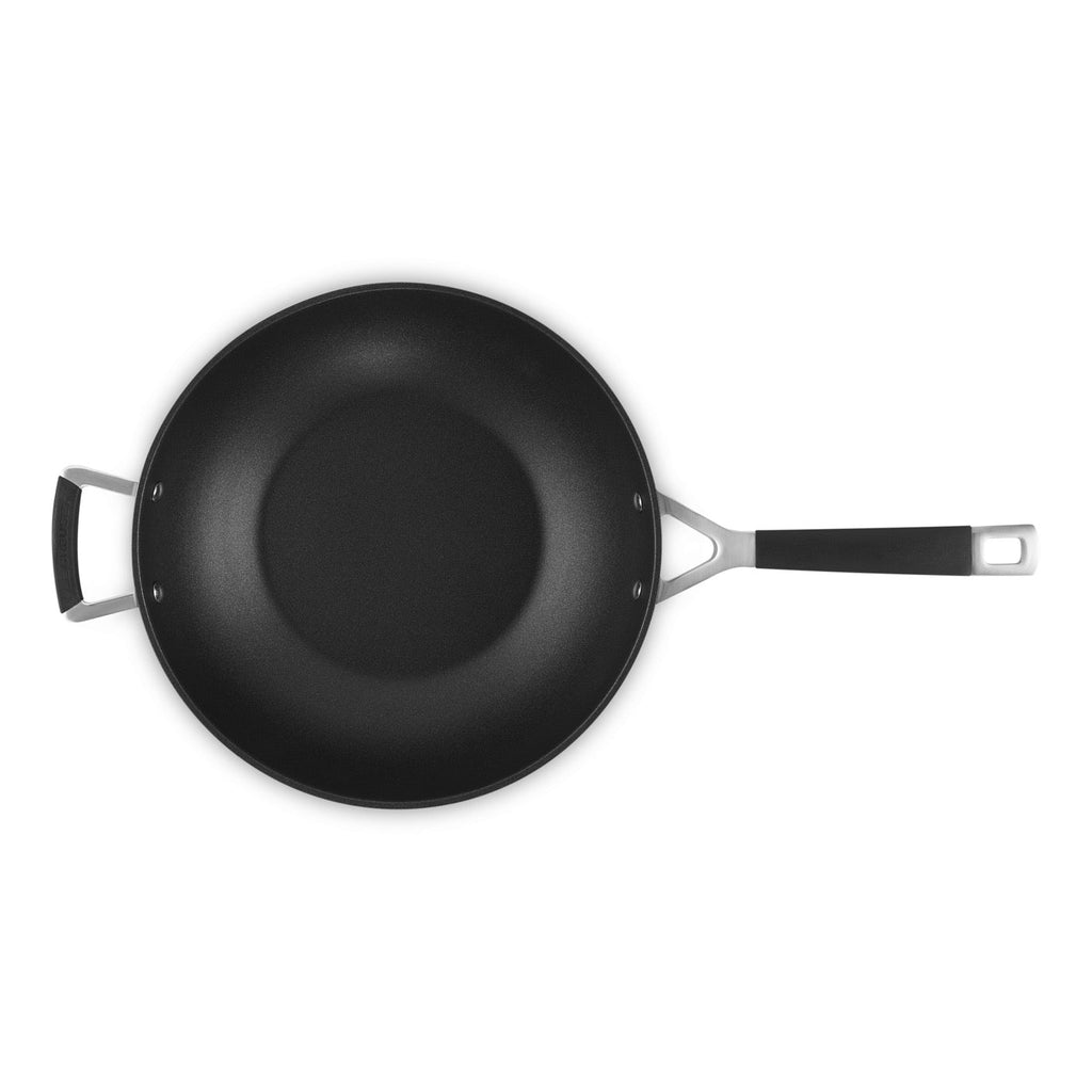 Poêle Wok Anti-Adhérente - Les Forgées - 30Cm - Poignée D'Assistance Silicone
