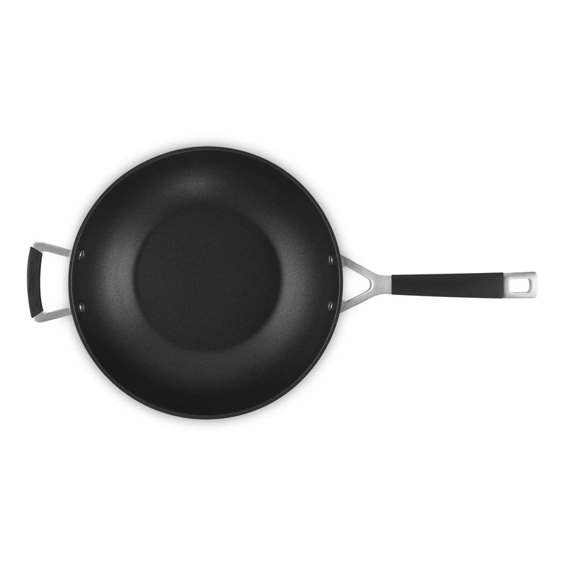 Poêle Wok Anti-Adhérente - Les Forgées - 30Cm - Poignée D'Assistance Silicone