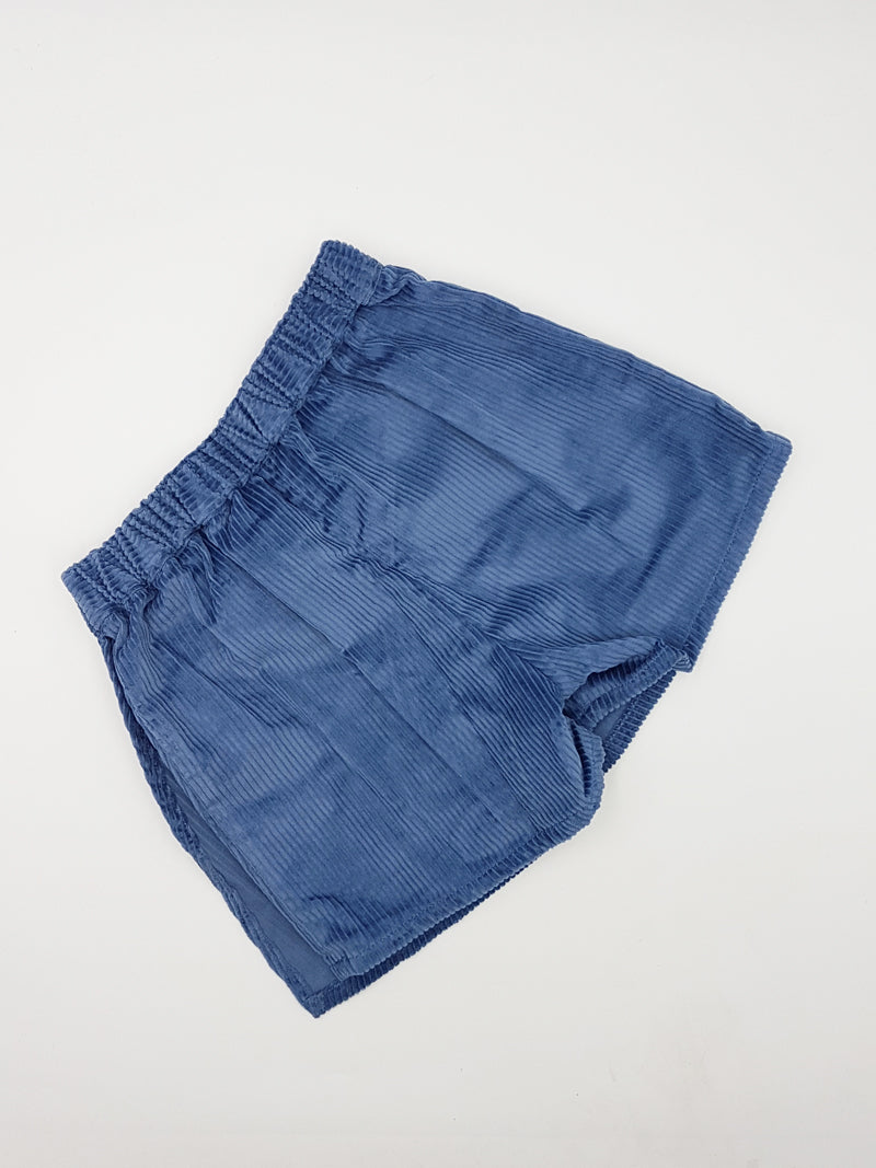 Jupe -Short Pleyel Velours Milleraies  Bleu - Bleu