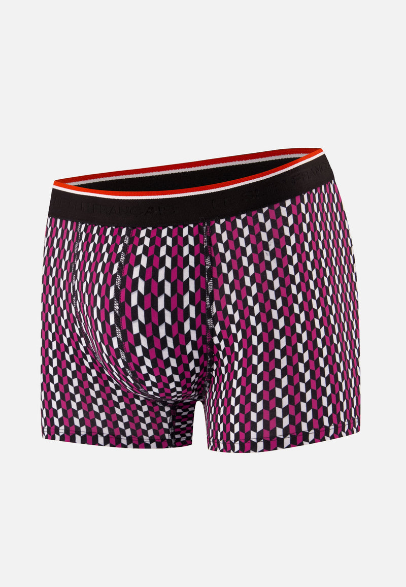 Boxer En Coton - Marius Flechette Fuchsia