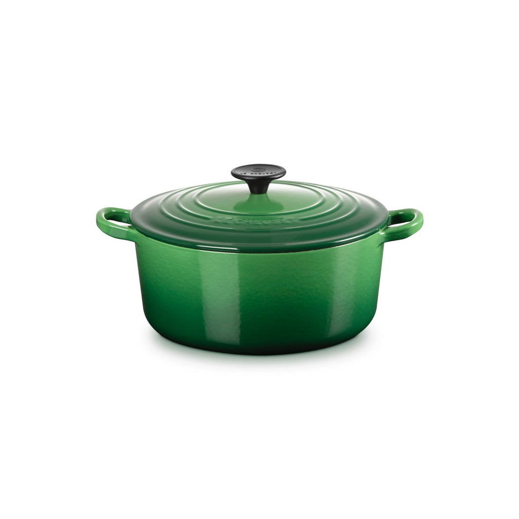 Tradition Round Casserole Dish - Enamelled Cast Iron - 24cm - Bamboo - Phenolic Knob