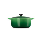 Tradition Round Casserole Dish - Enamelled Cast Iron - 24cm - Bamboo - Phenolic Knob