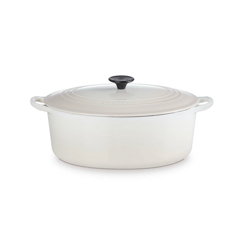 Cazuela Tradición Ovalada - Hierro Fundido Esmaltado - 31Cm - Merengue - Botón Fenólico
