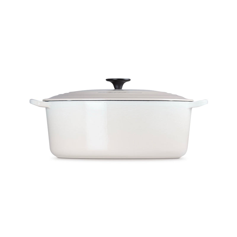 Cazuela Tradición Ovalada - Hierro Fundido Esmaltado - 31Cm - Merengue - Botón Fenólico