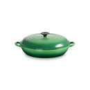 Horno Holandés Tradicional - Hierro Fundido Esmaltado - 30Cm - Bambú - Pomo Fenólico