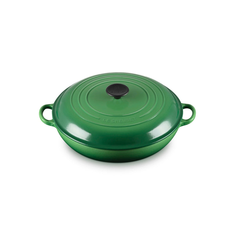 Horno Holandés Tradicional - Hierro Fundido Esmaltado - 30Cm - Bambú - Pomo Fenólico