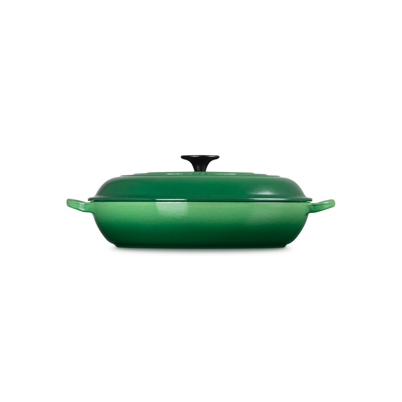 Horno Holandés Tradicional - Hierro Fundido Esmaltado - 30Cm - Bambú - Pomo Fenólico