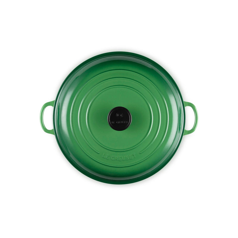 Horno Holandés Tradicional - Hierro Fundido Esmaltado - 30Cm - Bambú - Pomo Fenólico