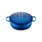 Signature Risotto Casserole - Enamelled Cast Iron - 30 cm - Azure - Stainless Steel Knob