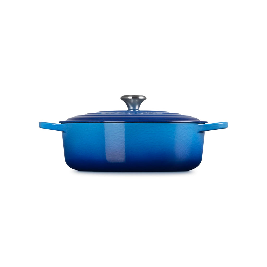 Signature Risotto Casserole - Enamelled Cast Iron - 30 cm - Azure - Stainless Steel Knob